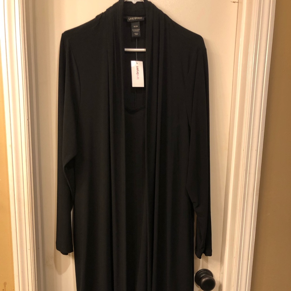 Dress and jacket in one. Black work style.